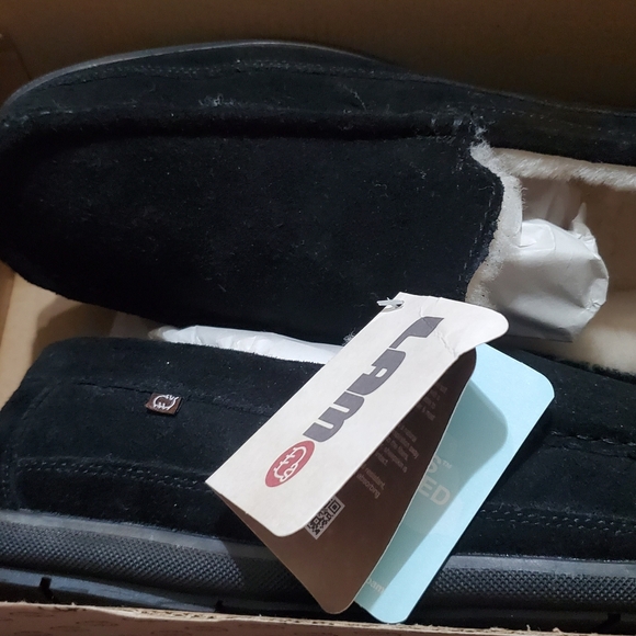 New $60 LAMO LEWIS Real Australia SHEEPSKIN WOOL SUEDE Slippers MEN 14 NIB NWT - Picture 5 of 7